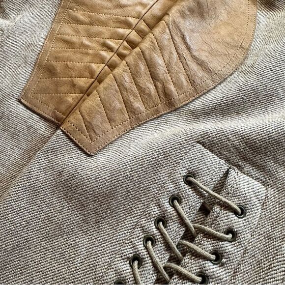 Polo Ralph Lauren ~ Vintage Tan Wool Twill Leather Knee Patch Riding Breeches - Picture 3 of 13